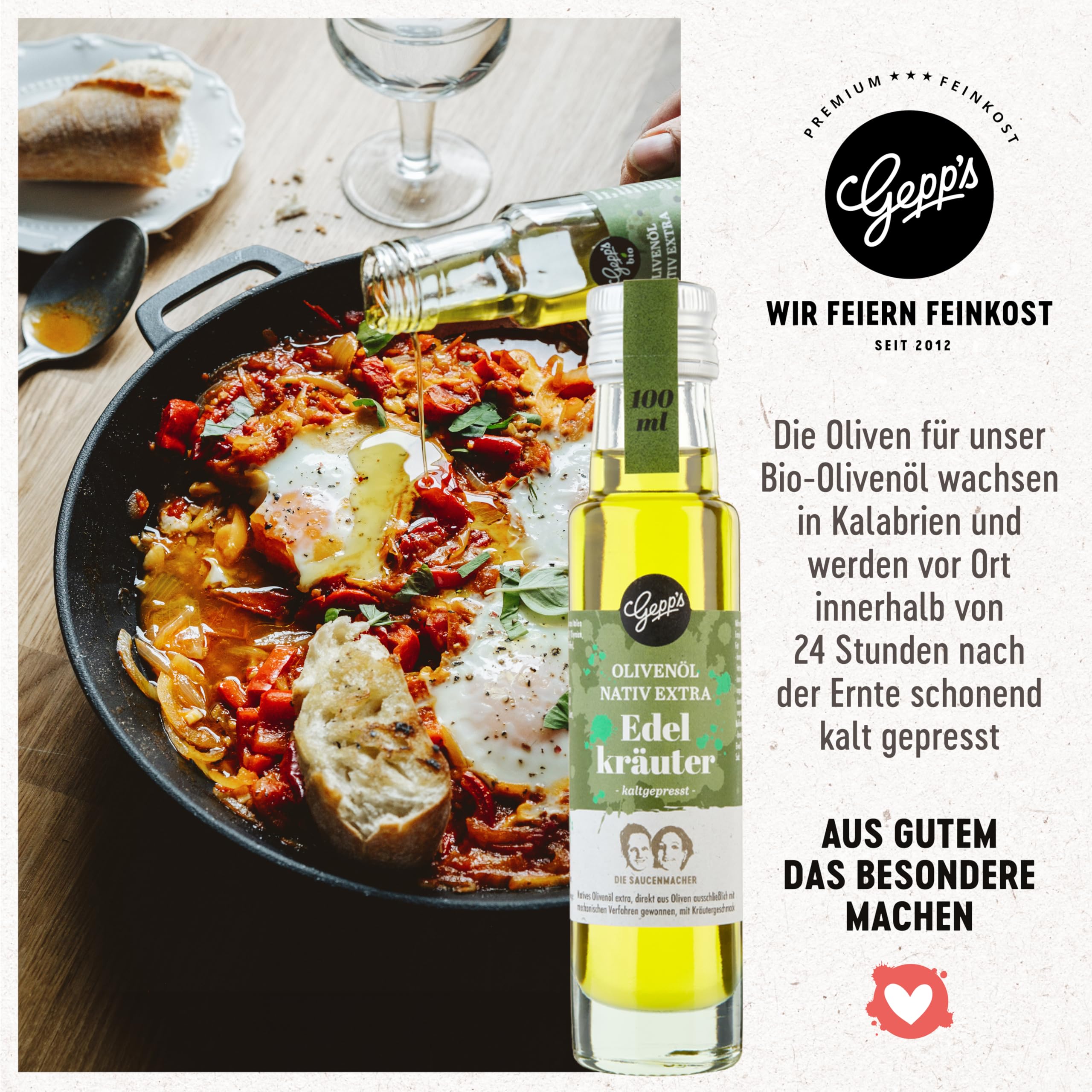 Gepp’s Feinkost Herrenhandtasche mit Delikatessen Knoblauch-Chili-Sauce Edelkräuter-Olivenöl Texas BBQ Rub Geschenkidee für Männer
