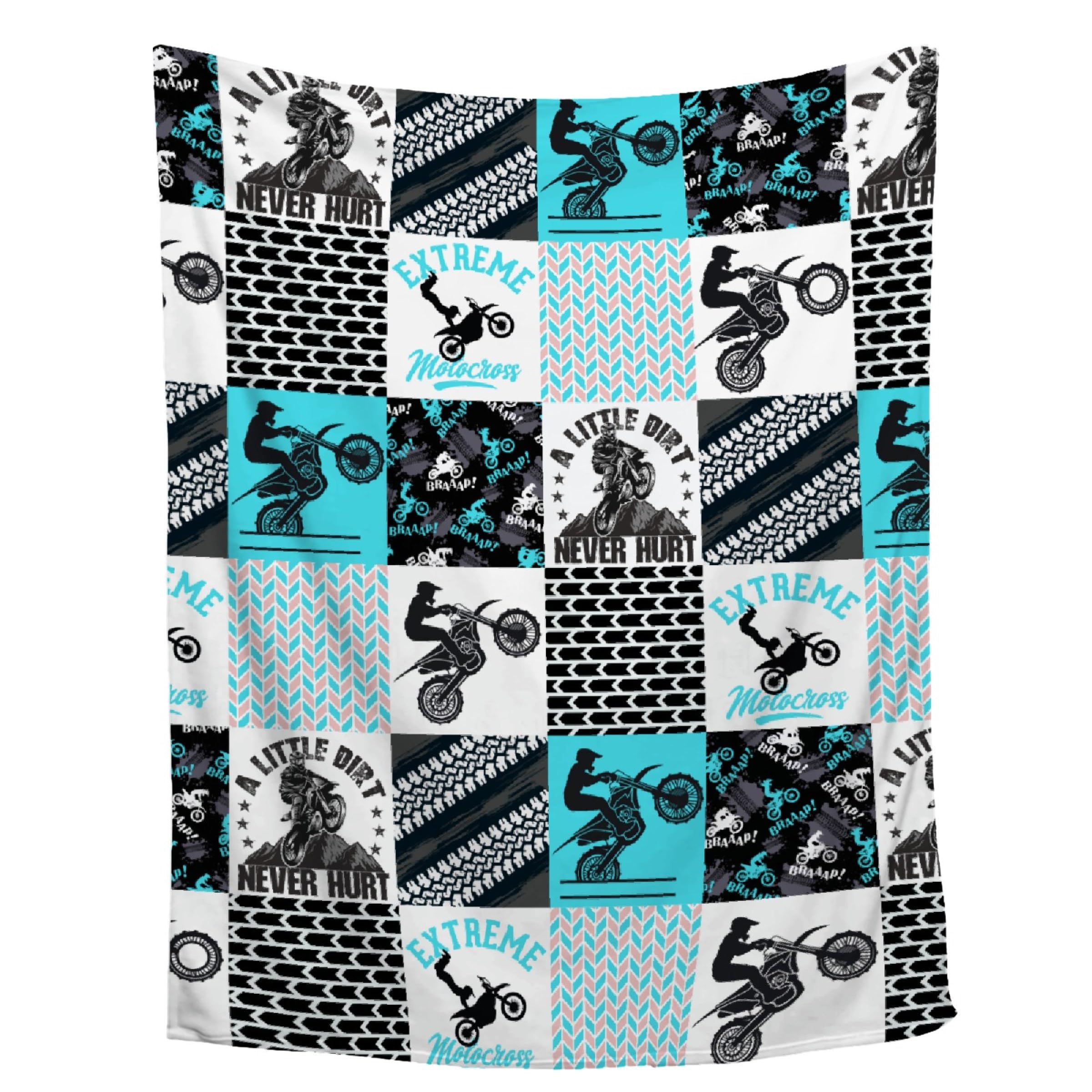 Chains And Whips Excite Me Motocross Blanket