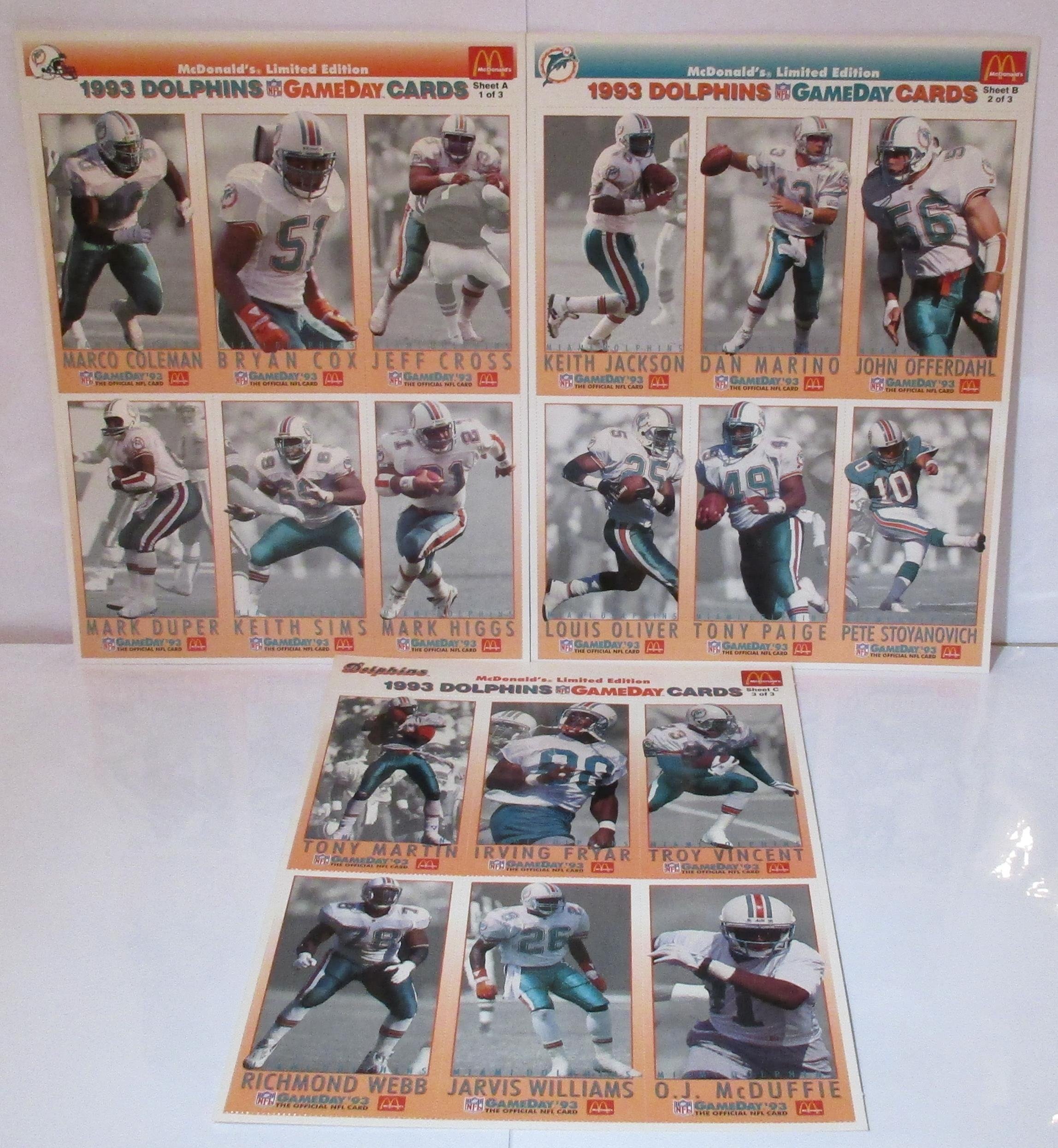 Amazon.com : Mcdonalds 1993 Gameday Limited Edition Collector Cards :  Sports Related Trading Cards : Sports & Outdoors