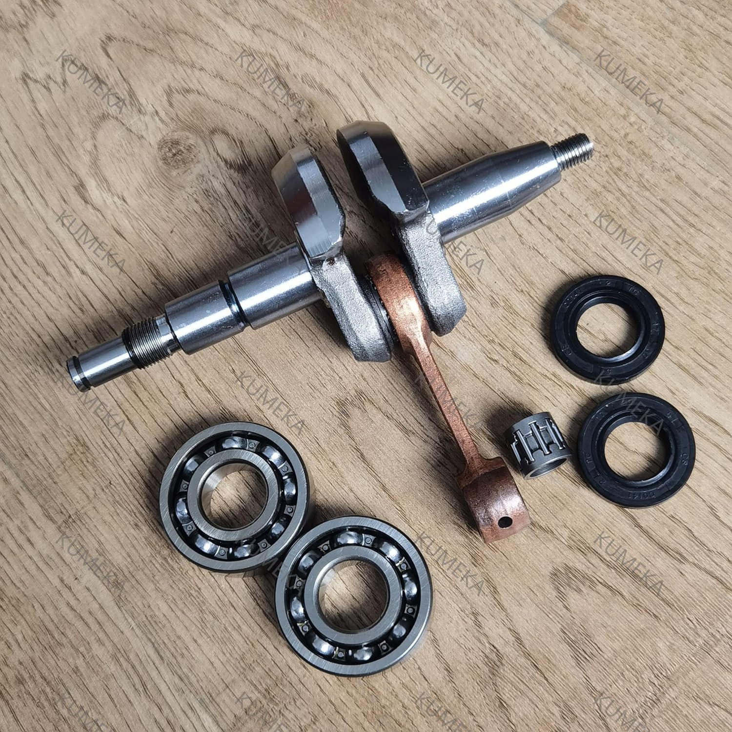 Crankshaft with Bearings and Oil Seals Pin Bearing Set Fits For STIH-L 029 039 MS290 MS390 Chainsaw Replacement Parts