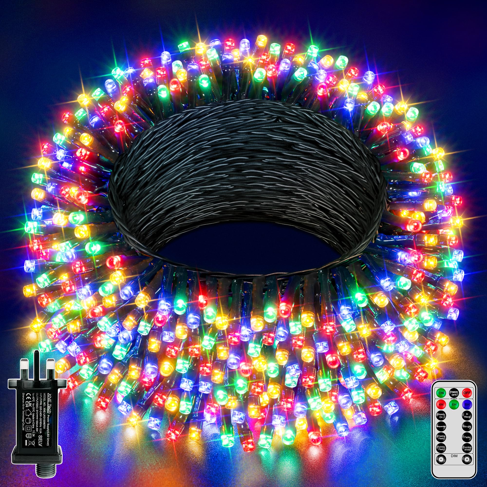 Hopexy Fairy Lights Outdoor, 20m 200 LEDs Waterproof Fairy Lights Plug in