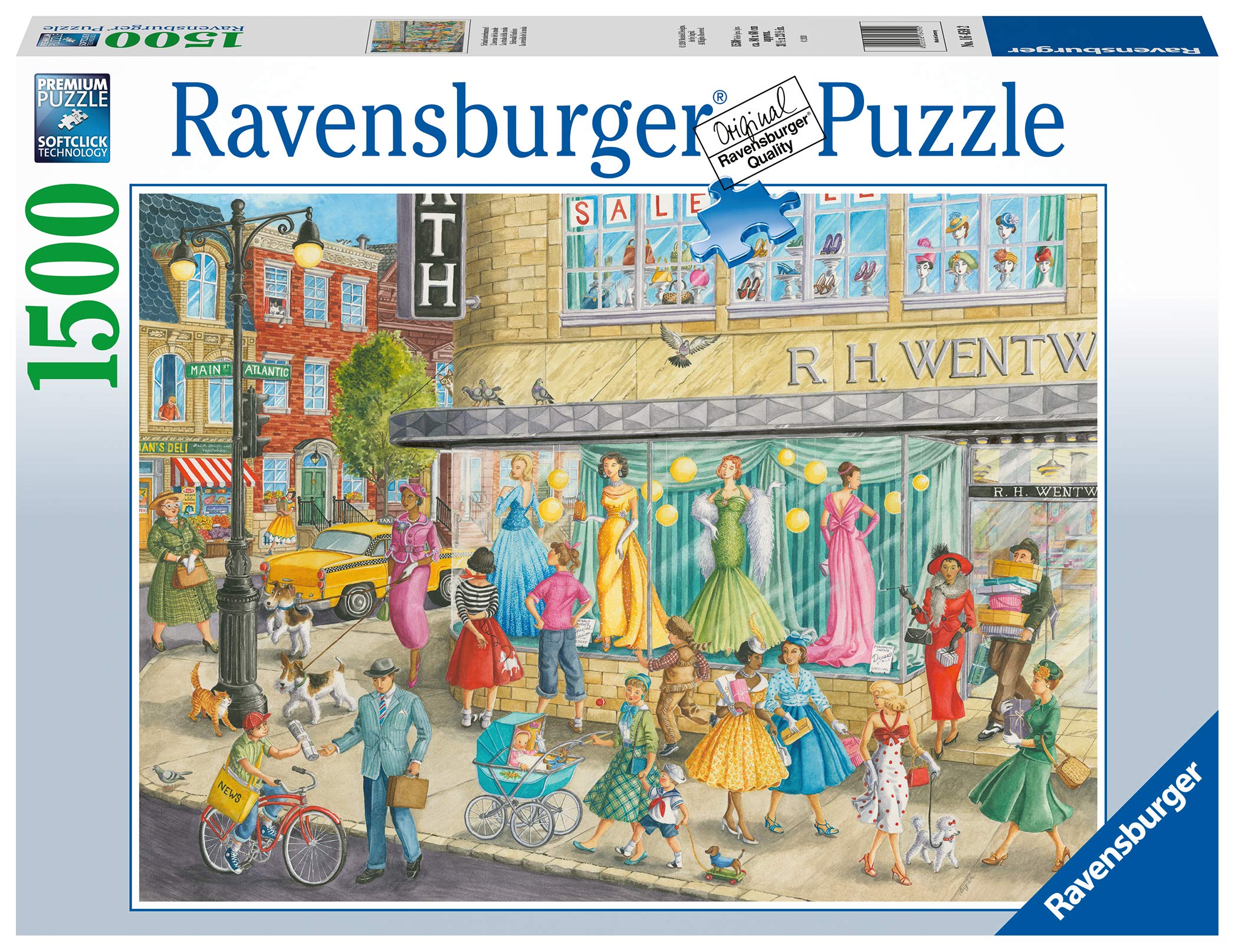 Ravensburger 16459 Sidewalk Fashion 1500 Piece Puzzle for Adults - Every Piece is Unique, Softclick Technology Means Pieces Fit Together Perfectly