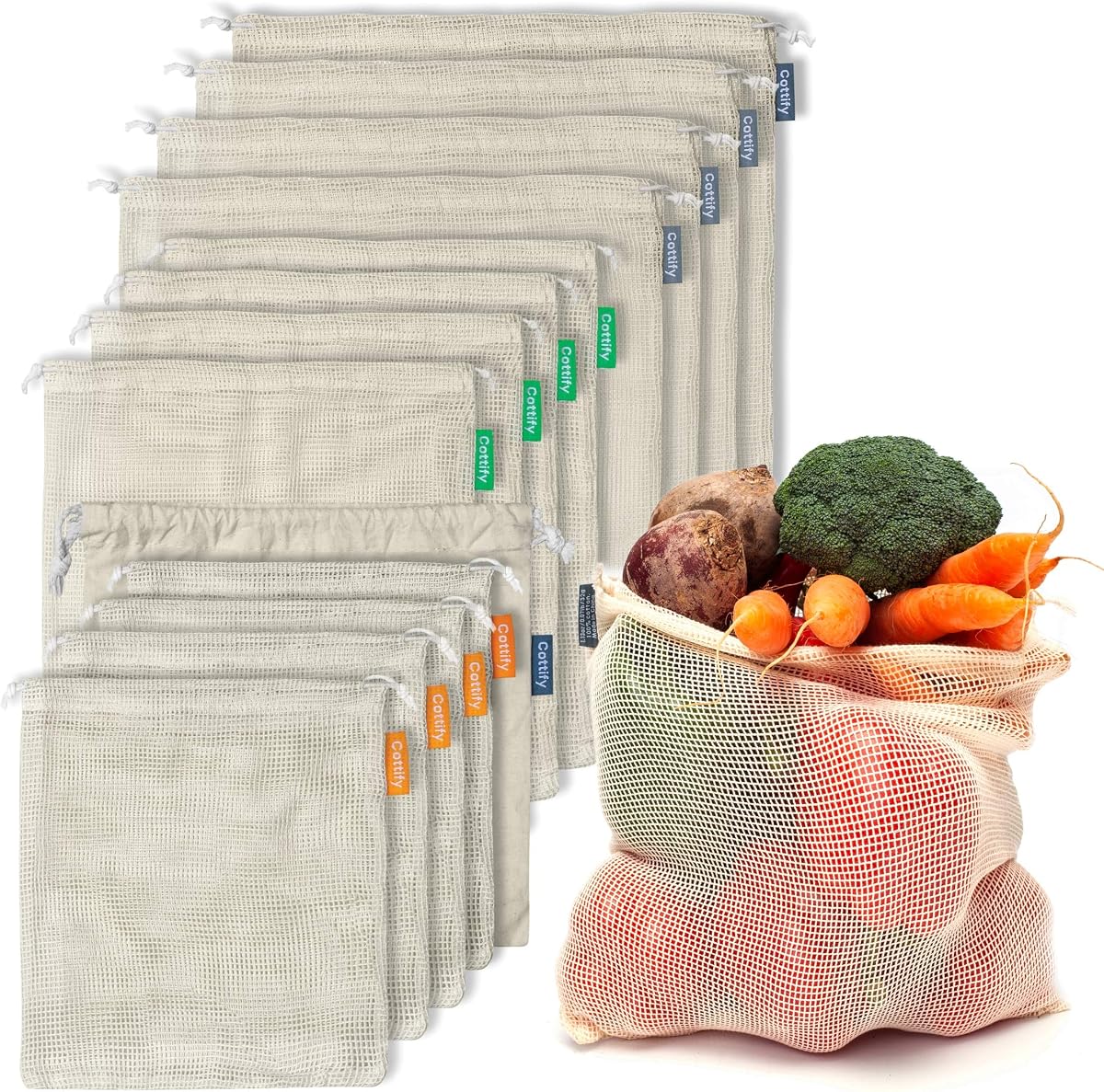 Loqi Reusable Produce Bags (5-Pack)