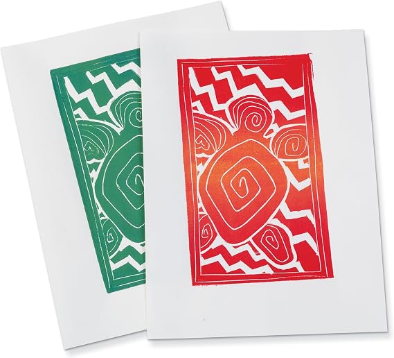 UCreate Printmaking Paper, White, 9 x 12, 100 Sheets, Block Prints