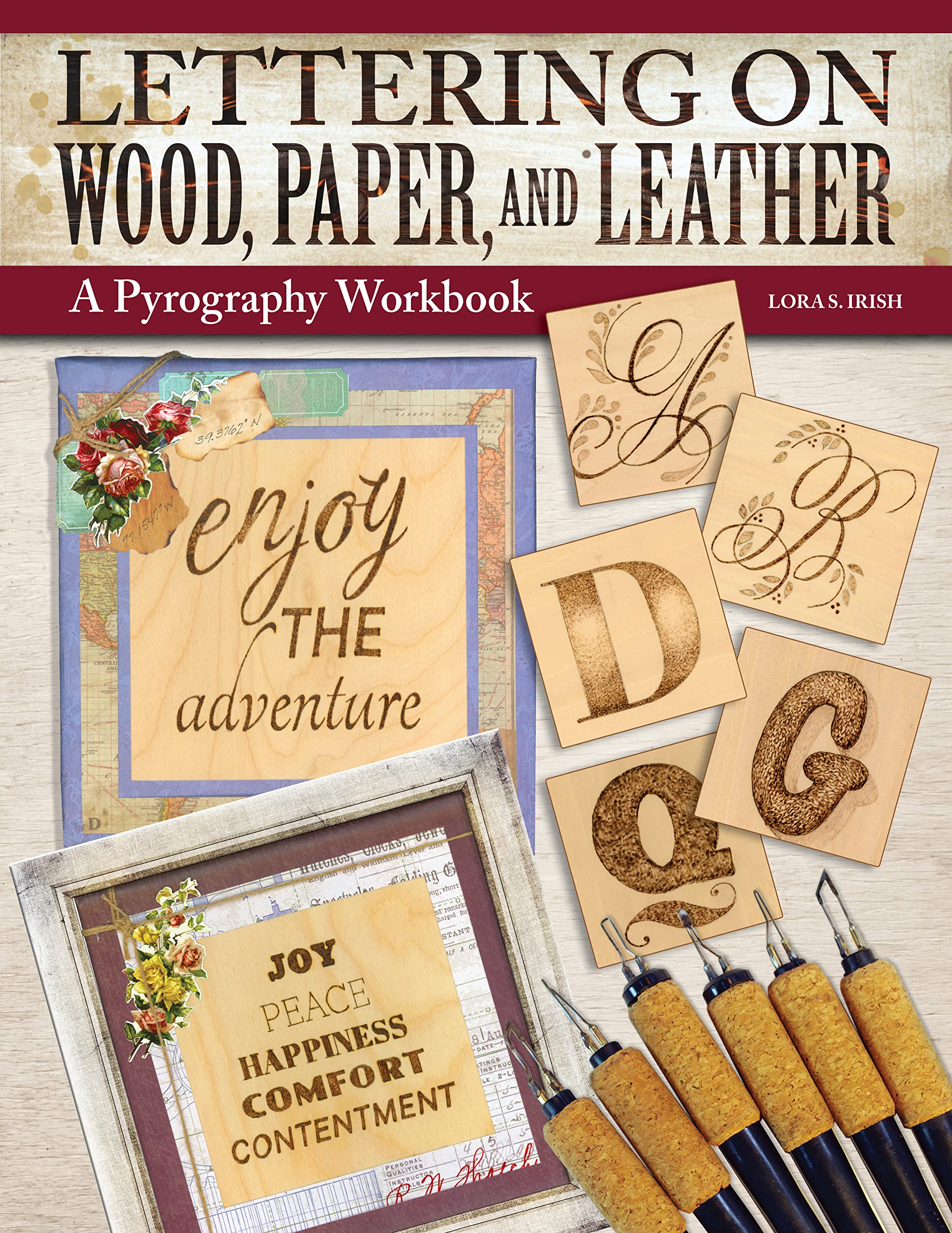 Lettering on Wood, Paper and Leather: A Pyrography Workbook (Fox Chapel Publishing) Woodburning 10 Alphabets in Capitals, Lowercase, and Symbols, 6 Projects, Tips and Tricks, Sizing Guidance, and More Paperback – 7 Feb. 2023