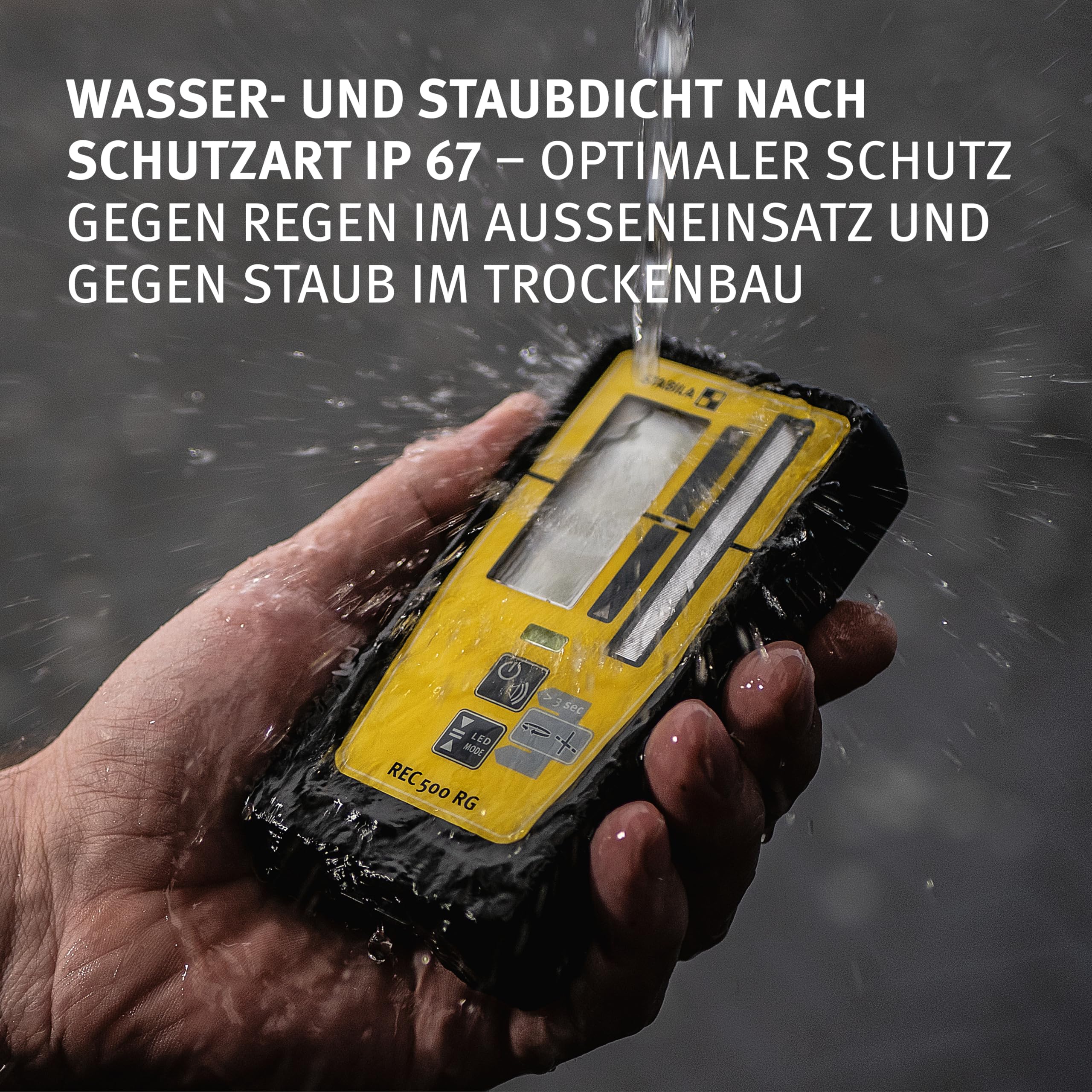 STABILA Empfänger Rec 500 RG, Receiver für Rotations- und Linienlaser, für rote und grüne Laserstrahlen