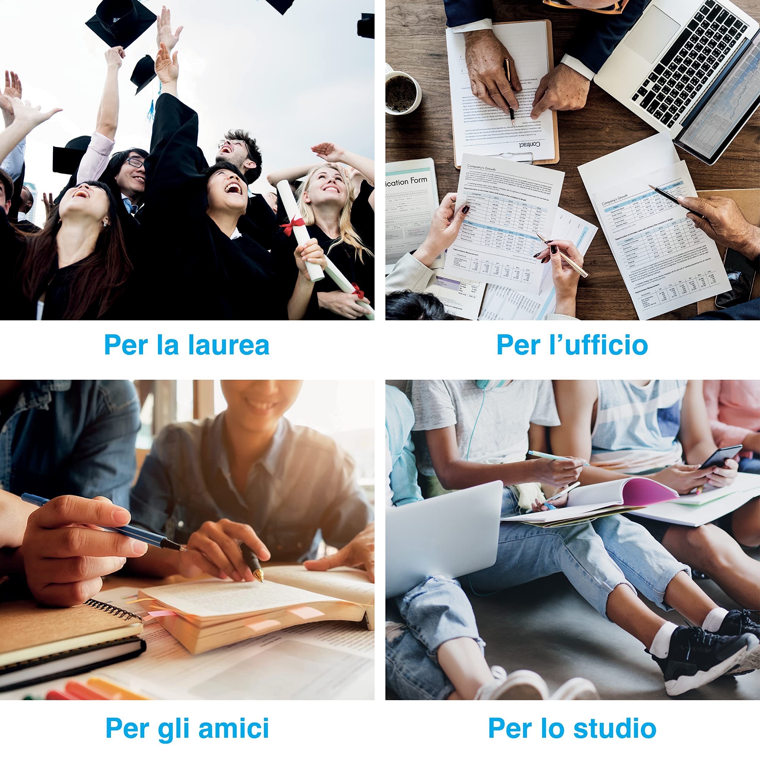 Confezione di penne a sfera personalizzata con stampa di nome, testo, logo, immagine, foto, penna idea regalo anniversario per lui e lei pensione laurea aziendale regali scuola e ufficio (40)