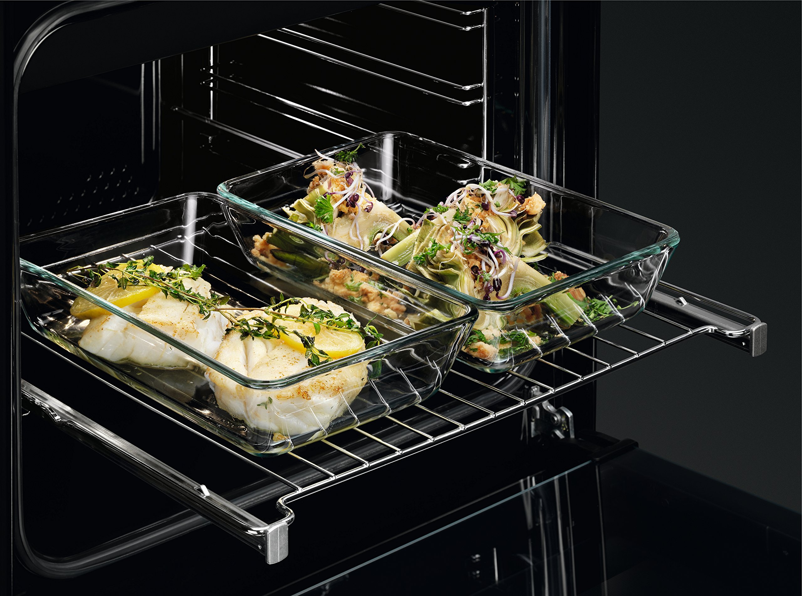 AEG 47056VS-WN appareil de cuisson/A -20% / porte avec nettoyage facile/fonction de décongélation 72 Liter acier inoxydable