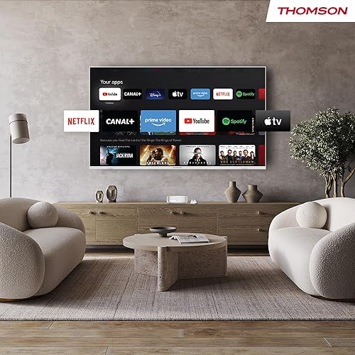Thomson Streaming Box 240UK, 4K UHD, Google TV, Google Cast, Google Voice Control, Wifi, Bluetooth, Dolby Atmos, HDR10 - 7