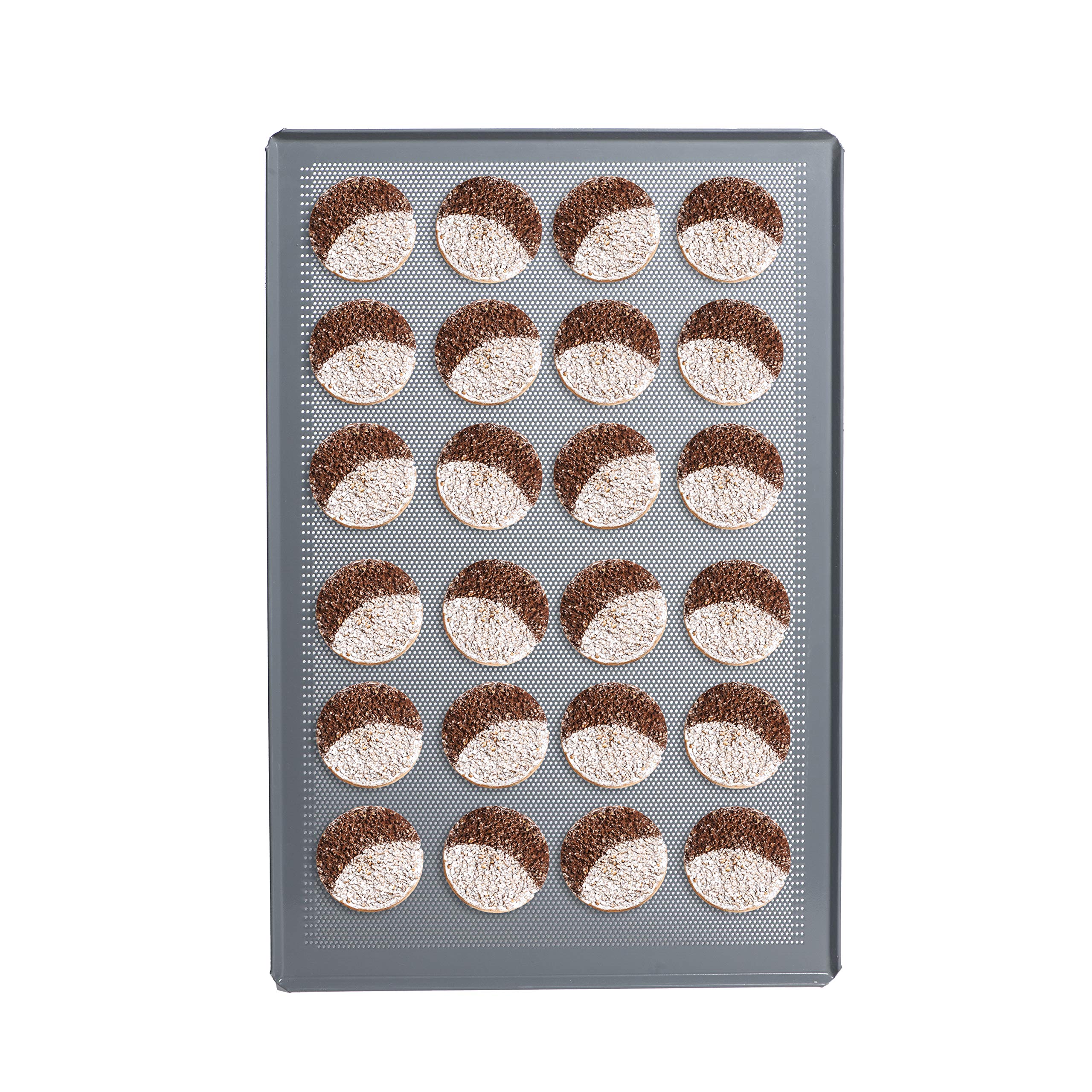Teglia da Forno Forata in Alluminio 60 x 40 Rivestimento Professionale Antiaderente Elasfood Ideale per Pane e Dolci Foro 3 Passo 5