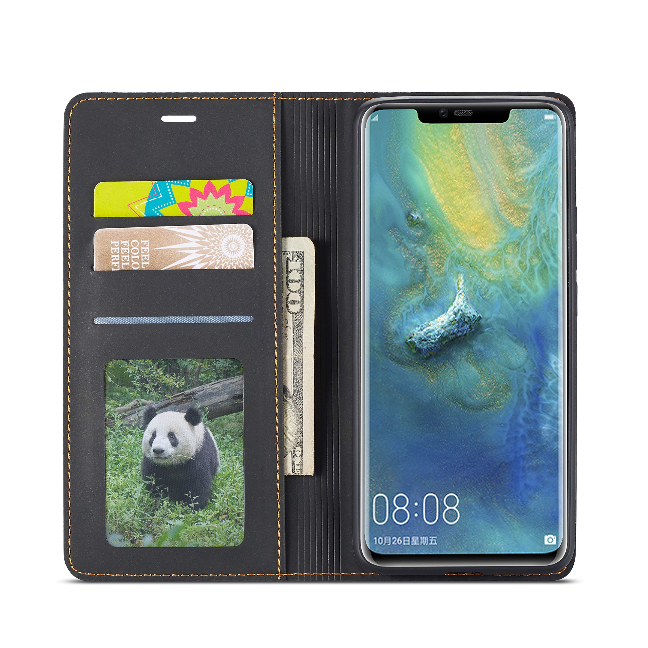 Compatibile con Huawei Mate 20 Pro Custodia a portafoglio in vetro