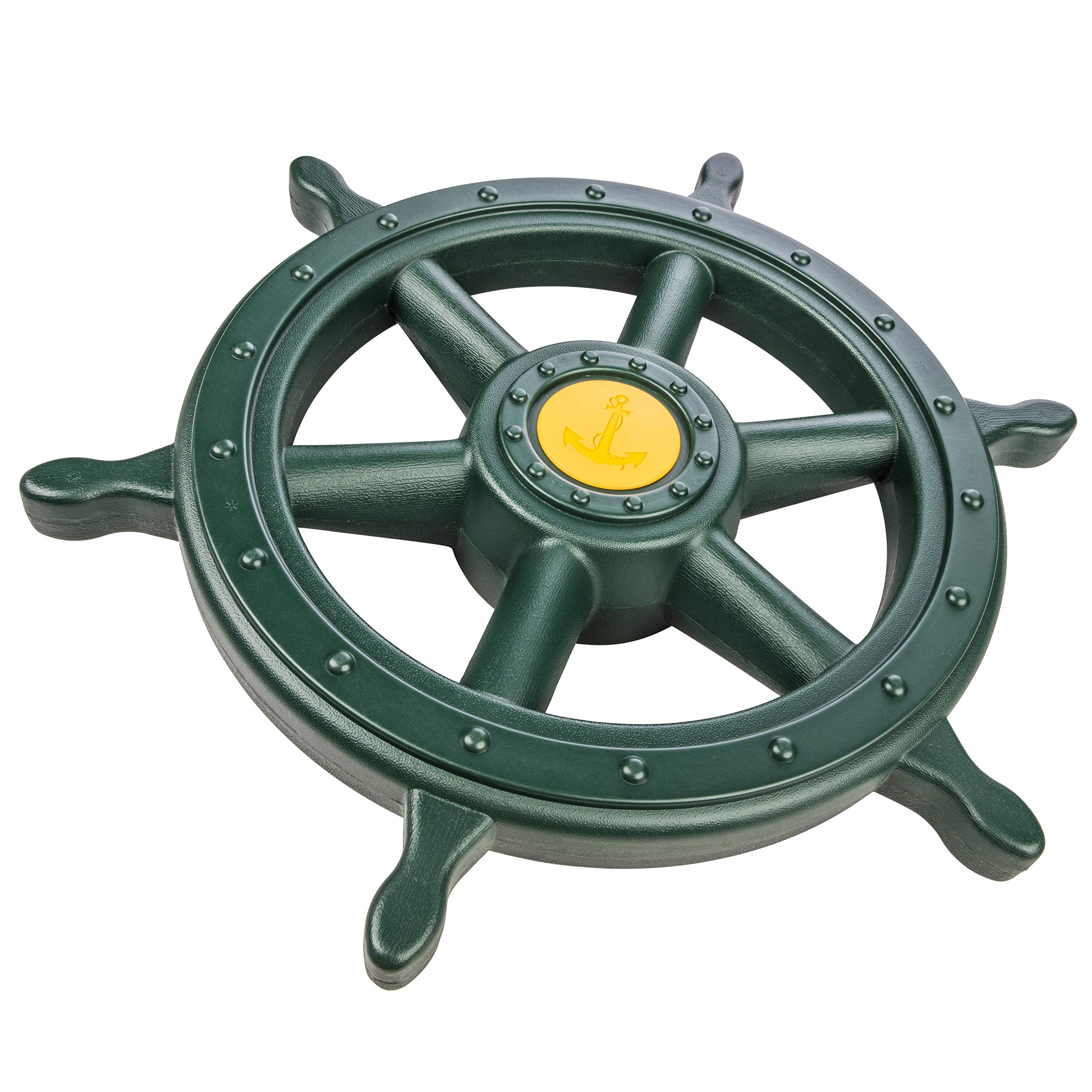 Jack and JuneYellow and Green Captain Ship Wheel Swing Set Accessory for Any Playset