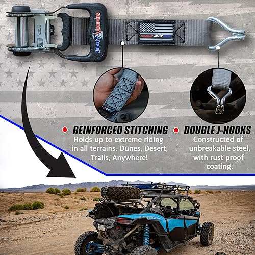 Miniatura 4 de Straight Jacket Crew Correa Y para llanta de repuesto  Correa de neumático de repuesto resistente para UTV, accesorios todoterreno y portaequipajes,