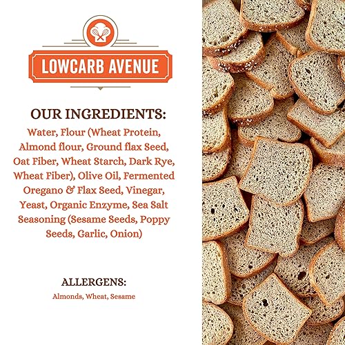 Miniatura 5 de Low Carb Avenue - Pan artesanal Keto  0.17 oz de proteína y 0.07 oz de carbohidratos netos  Bajo en calorías, vegano, sin azúcar  Pan de pan fresco,