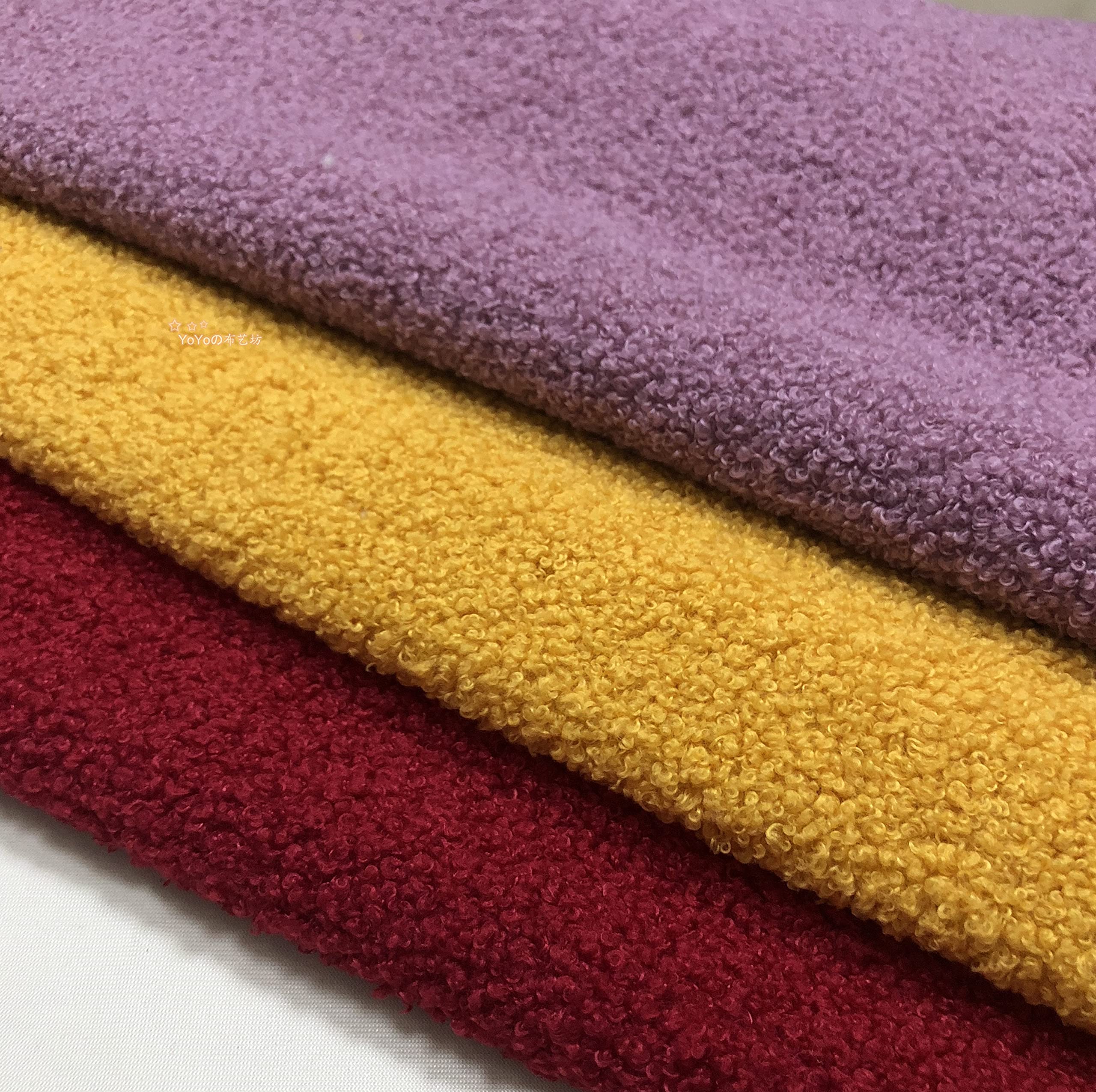 Gris Tela de Felpa Tejido de Terciopelo Teddy Resistente al Desgaste Polar Tela de Lana Material Artesanal de imitación de Lana de Cordero(Size:1.6m*10m)
