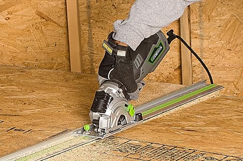 Miniatura 6 de Genesis GPCS535CK Kit de sierra circular compacta de inmersión con empuñadura de control de 5.8 amperios y 3 12 pulgadas con láser, base de inglete,