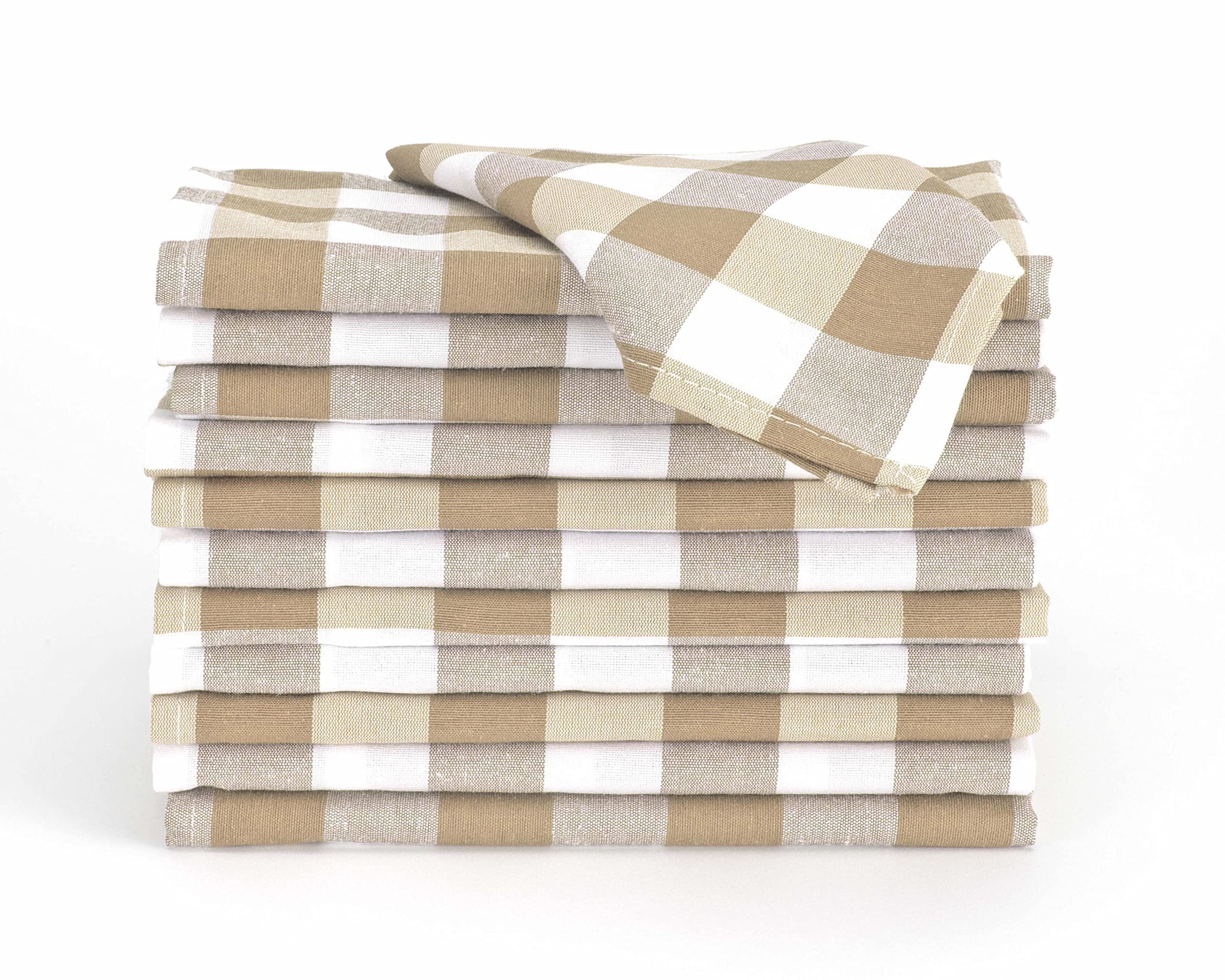Servilletas De Tela BGEUROPE Servilletas - Antimanchas - Blanco - Ref. Lines - 45cm X 45cm (Pack 6 Mantel Navidad Antimanchas