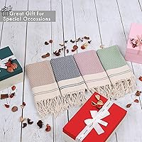 Vista 5 de Evelynen - Juego de 2 toallas de mano turcas para baño y cocina, toallas de mano bohemias con bucles para colgar, para cara, té, plato, cocina