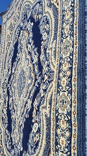 Miniatura 8 de EMIRATES Alfombra tradicional persa con diseño azul oscuro 520 (5 pies 3 pulgadas x 7 pies 2 pulgadas)