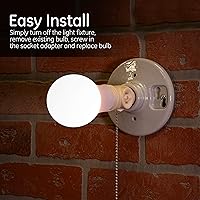 Vista 5 de GE 54180 Adaptador portalámparas con cadena de encendido y dos tomas, marfil