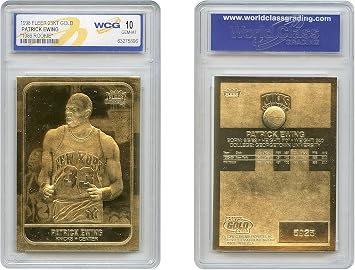 Patrick Ewing 1986 Fleer Rookie Gold 98 Card Sculptured - Graded GEM Mint 10