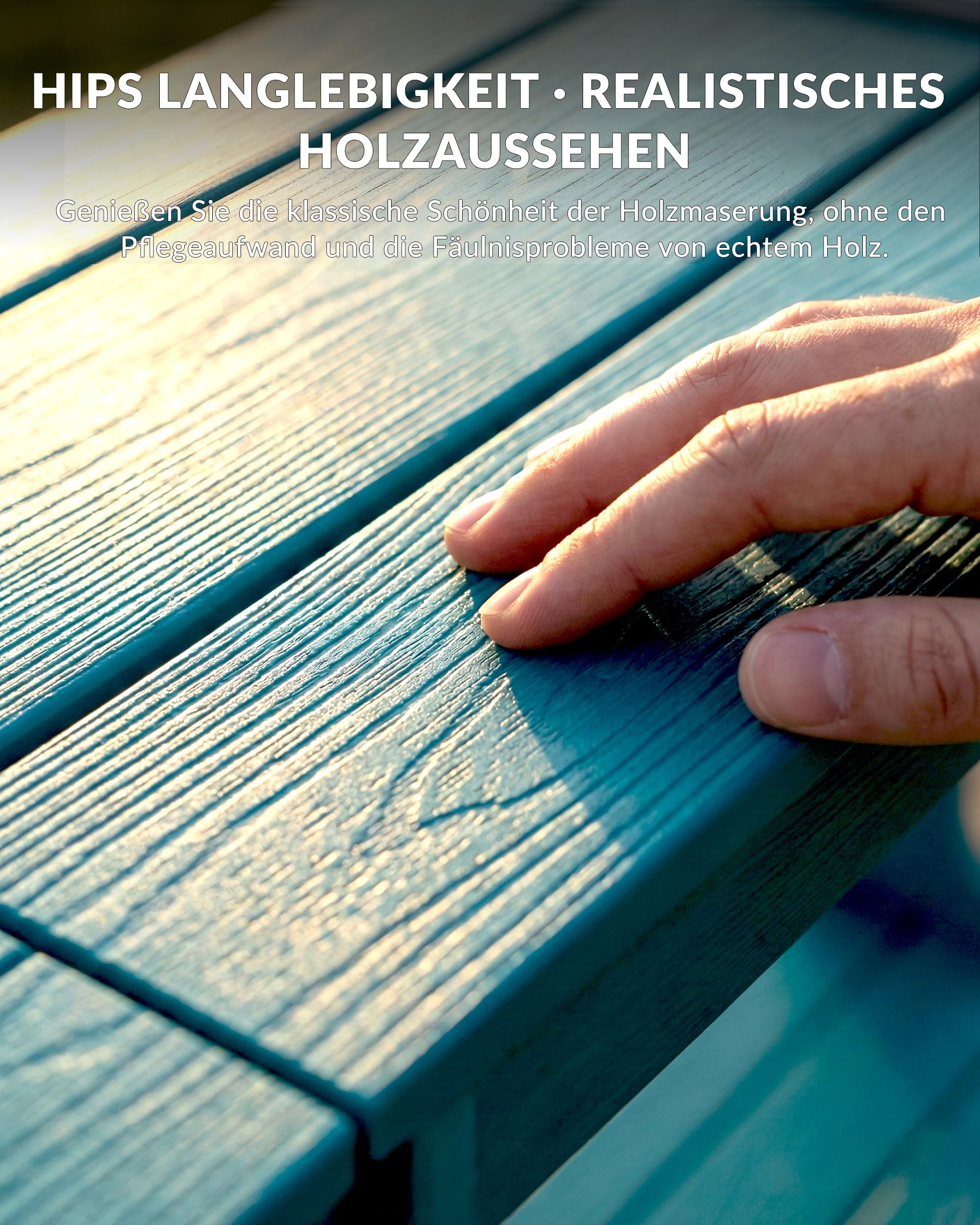 Pflanztisch Outdoor HIPS mit klappbarer Erweiterung, abnehmbarem Spülbecken, Gartentisch mit Ablagen & Werkzeughaken, wetterfest für Garten, Terrasse & Balkon, Blau