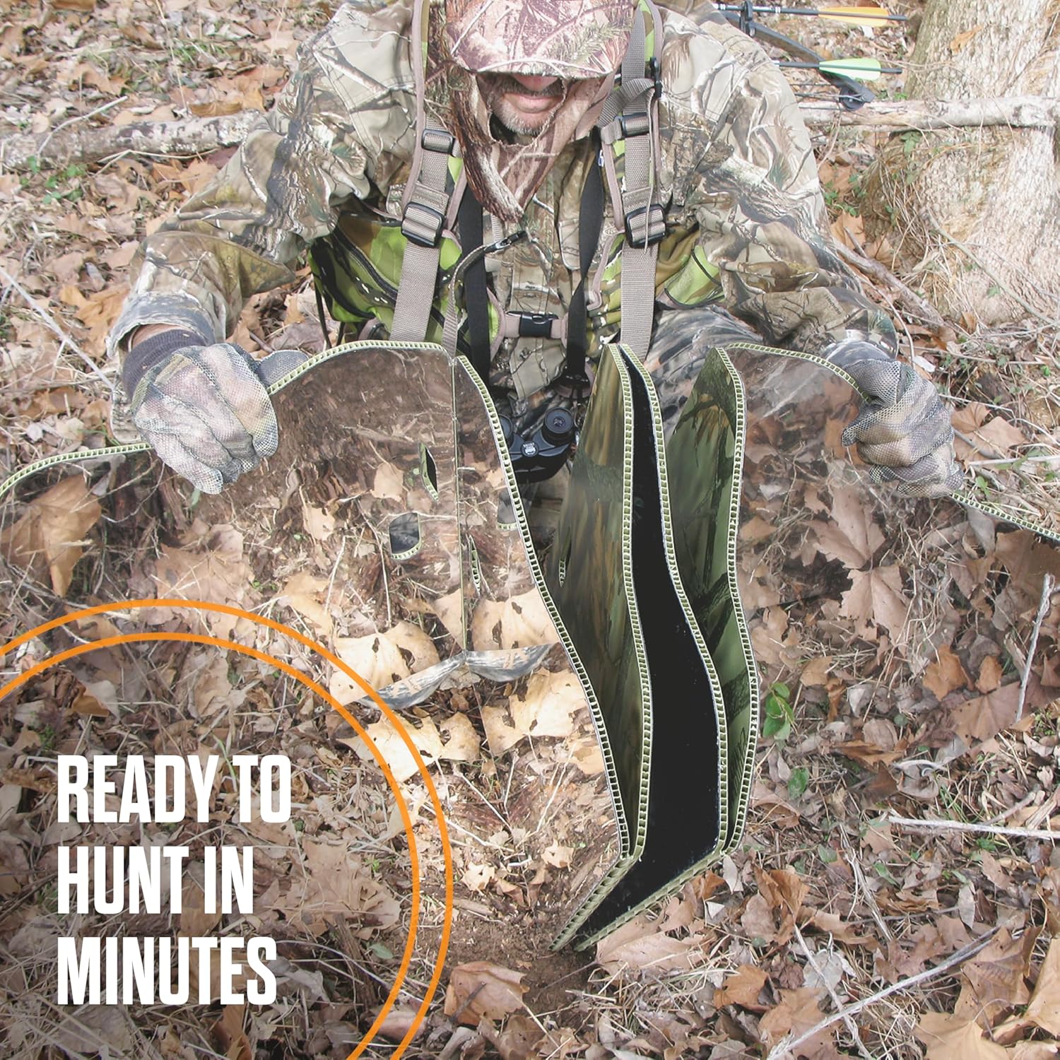 GhostBlind Ground Hunting Blind with Mirrored Panels, Ideal for Turkey and Deer Hunting