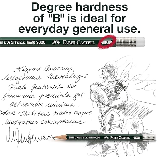 Miniatura 5 de Faber-Castell Perfect Pencil Castell 9000 y 3 unidades de recambio de lápiz, sacapuntas y extensor de lápiz #2