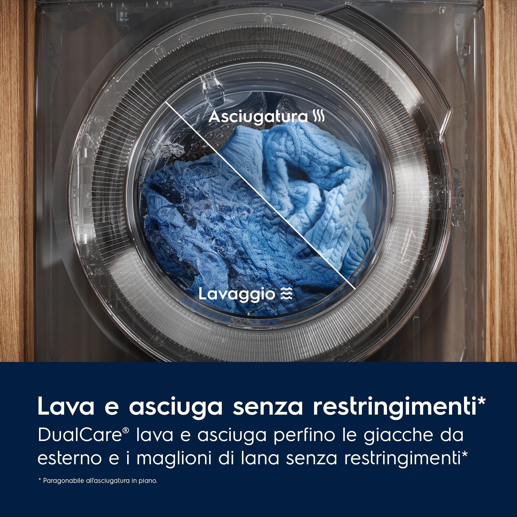 Electrolux EW7W2106G Lavasciuga DualCare 700 con Tecnologia SensiCare+, 10 kg Lavaggio e 6 kg Asciugatura, 1551 Giri al Minuto, Lavaggio Rapido e Cesto CareDrum, 847x597x636 mm, Classe D, Bianco