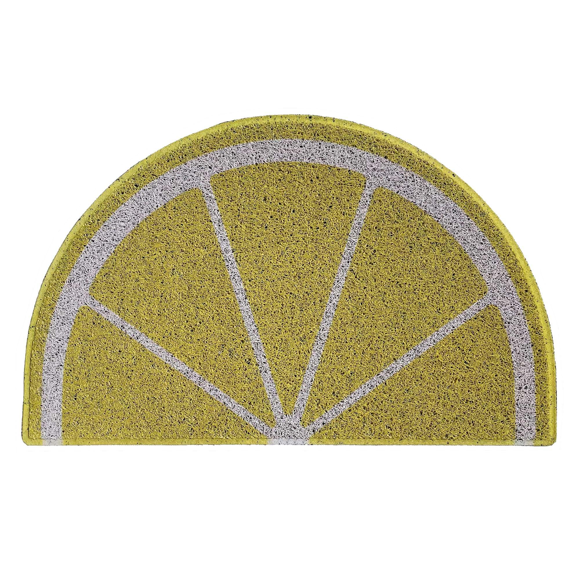 Nicoman Spaghetti Loofah Halfmoon Door Mat 70 X 44CmLemon from B&Q