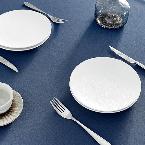 Miniatura 4 de Veblandy Mantel rectangular impermeable, a prueba de derrames, sin arrugas, lavable, decoración de mesa de cocina, comedor, mantel de tela para uso