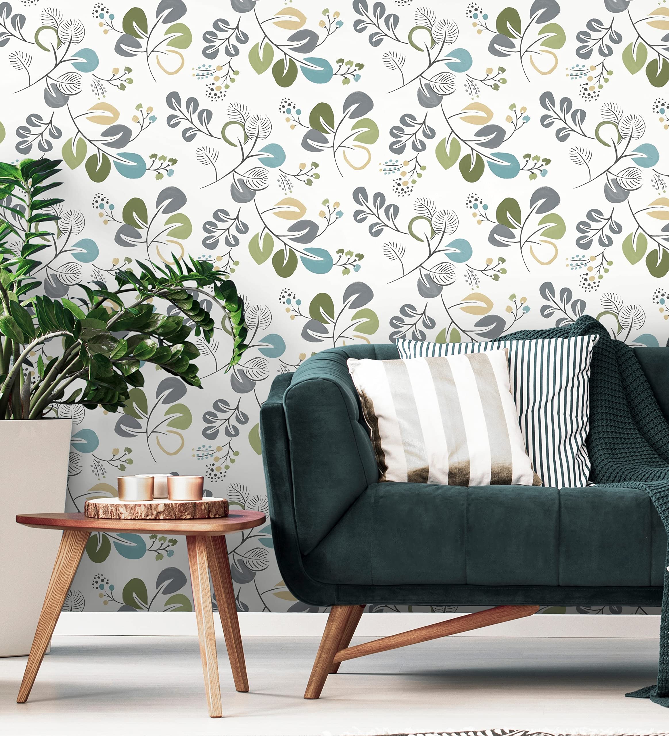 Papier peint vert GAULAN 679415 pour creer un cocon de bien-etre vegetal