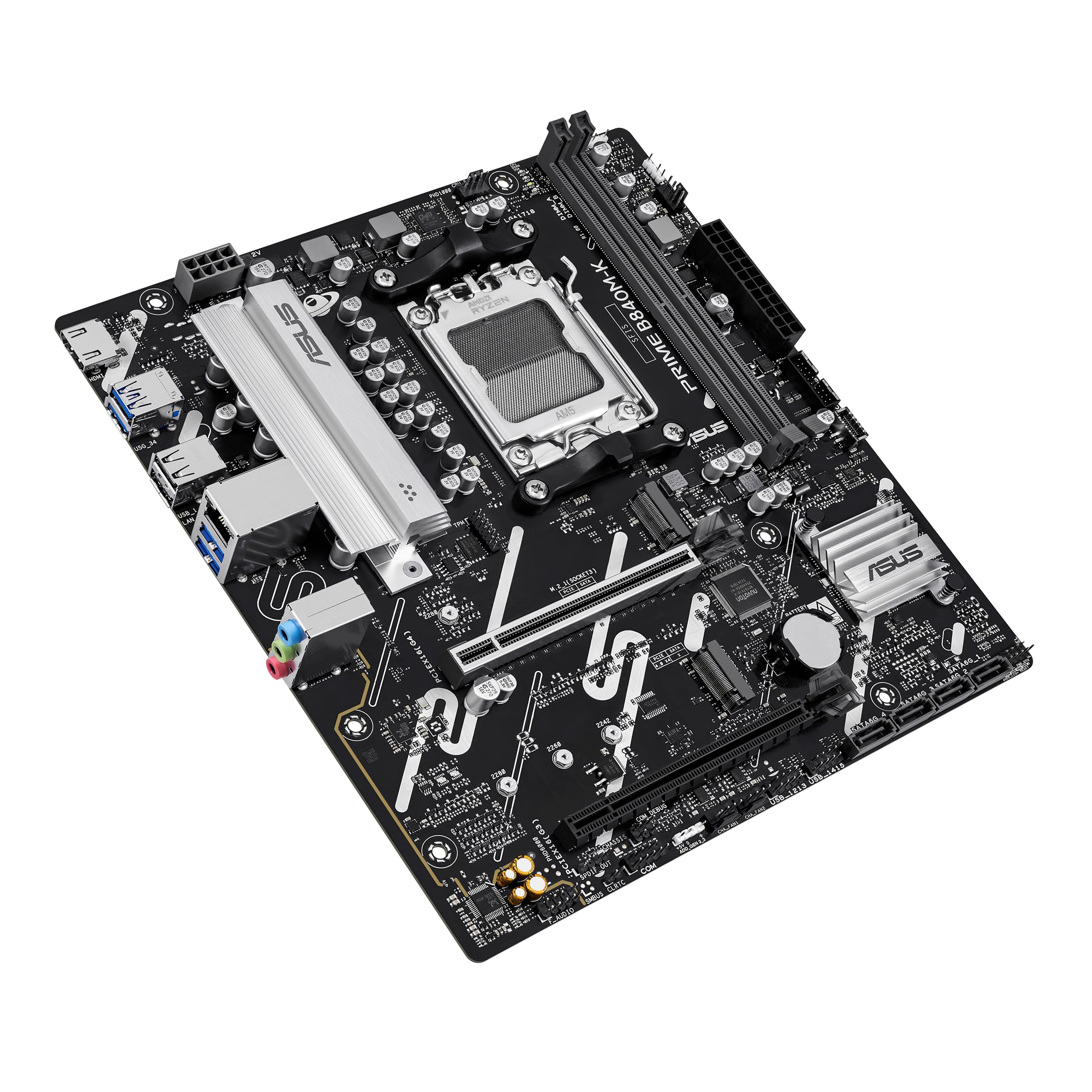 Asus Prime B840M-K - Motherboard - Micro Atx - Socket Am5 - Amd B840 Chipsatz - Usb 3.2 Gen 1, UsB-C 3.2 Gen 1 - 2.5 Gigabit Lan - OnboarD-Grafik (cp