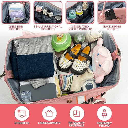 Miniatura 2 de Paquete de bolsas para mamá para hospital, elementos esenciales llamativos para el bebé para la maternidad, bolsa grande de sensación familiar y