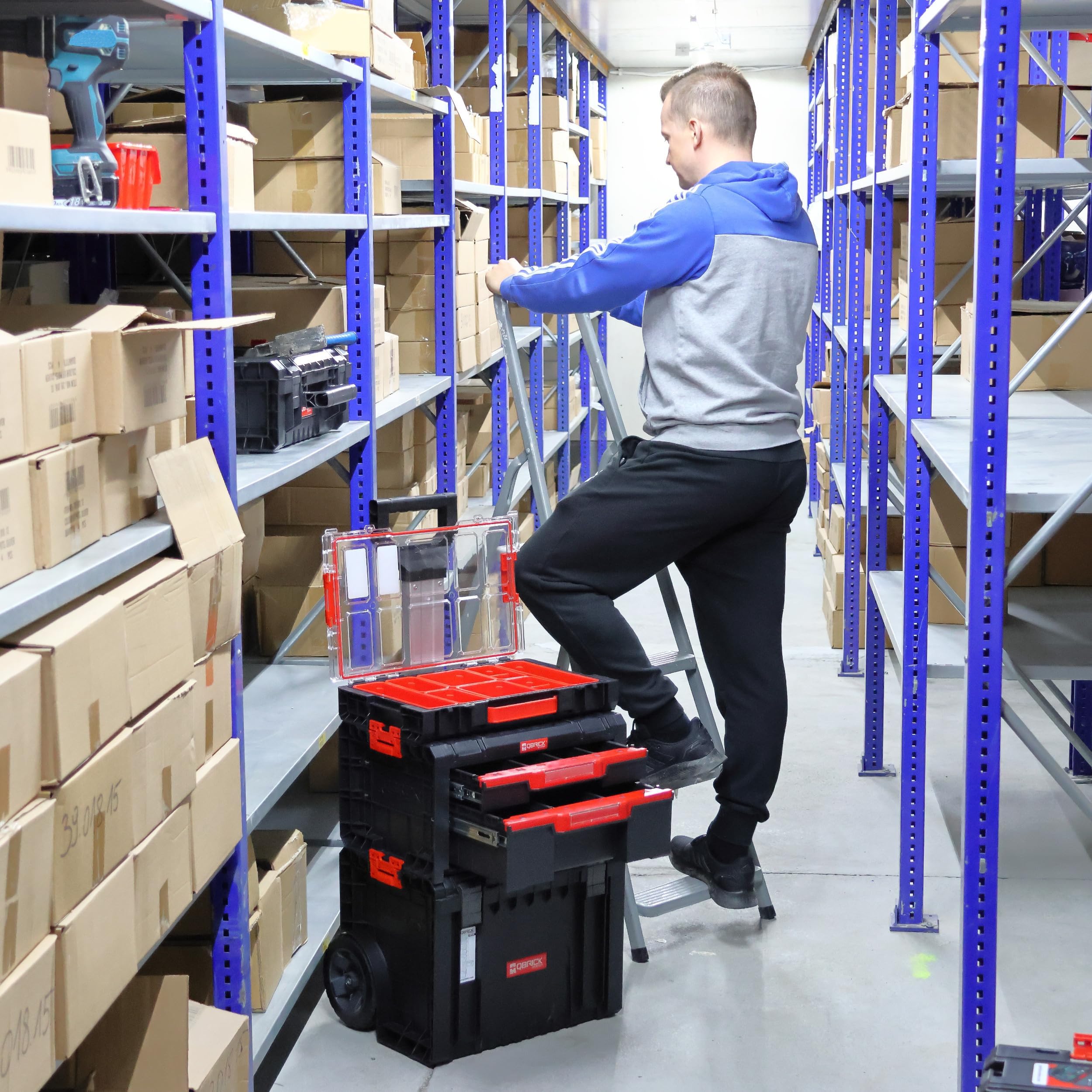 botle Caja de herramientas con cajones modular PRO Construcción reforzada Plástico Metal