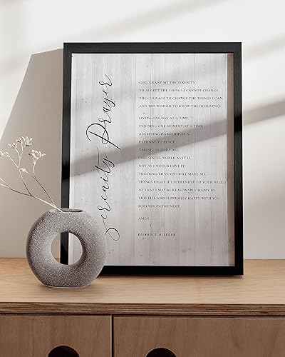 Miniatura 4 de HAUS AND HUES Obra de arte de oración de serenidad, decoración de pared con versículos bíblicos, regalos religiosos para mujeres, regalos de oración