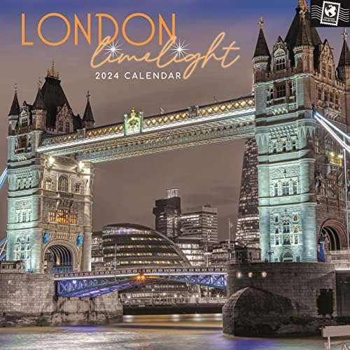 Wall Calendar 2024 London Limelight, 30 x 30 CM Monthly View, 16