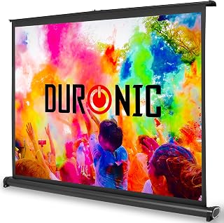 Duronic DPS40 /43 Portable Desktop 40" Projection Screen For | School | Theatre | Cinema | Home Desk Projector Screen 40" Matte White Screen (Size: 81 X 61cm) 4K / 8K Ultra HDR 3D Ready (4:3)