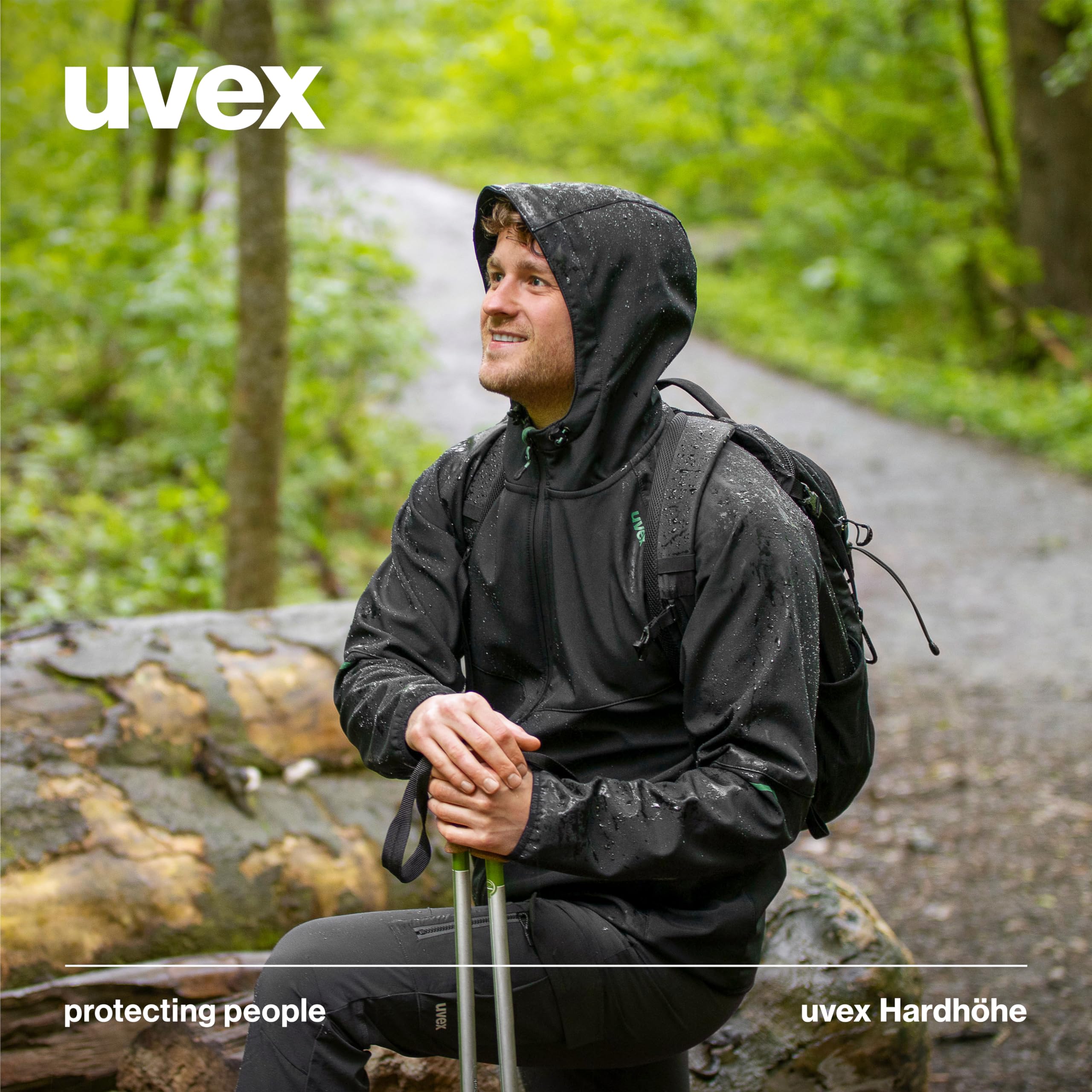 Uvex Hardhöhe Softshell Jacket - Wodoodporna kurtka rekreacyjna wykonana z poliestru pochodzącego z recyklingu