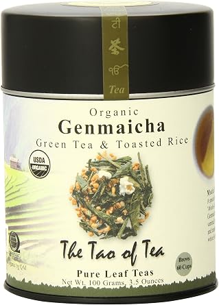 The Tao of Tea,#39;Genmaicha' Brown Rice Green Tea, 3.5 Ounce Tin 100 g