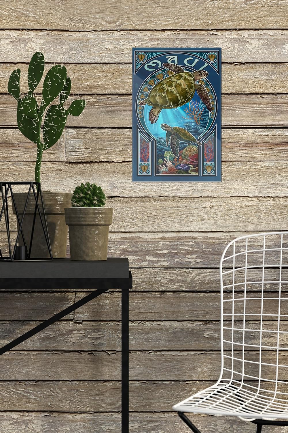 Amazon Com Maui Hawaii Sea Turtle Art Nouveau 12x18 Art Print Wall Decor Travel Poster Wall Art