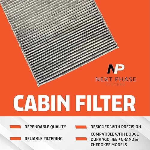 Miniatura 3 de Fabricado en Estados Unidos filtro de cabina de carbono NP36156 de Next Phase Filters - Sustituye a O.E. 68079487AA Wix 24017, Purolator C36156,
