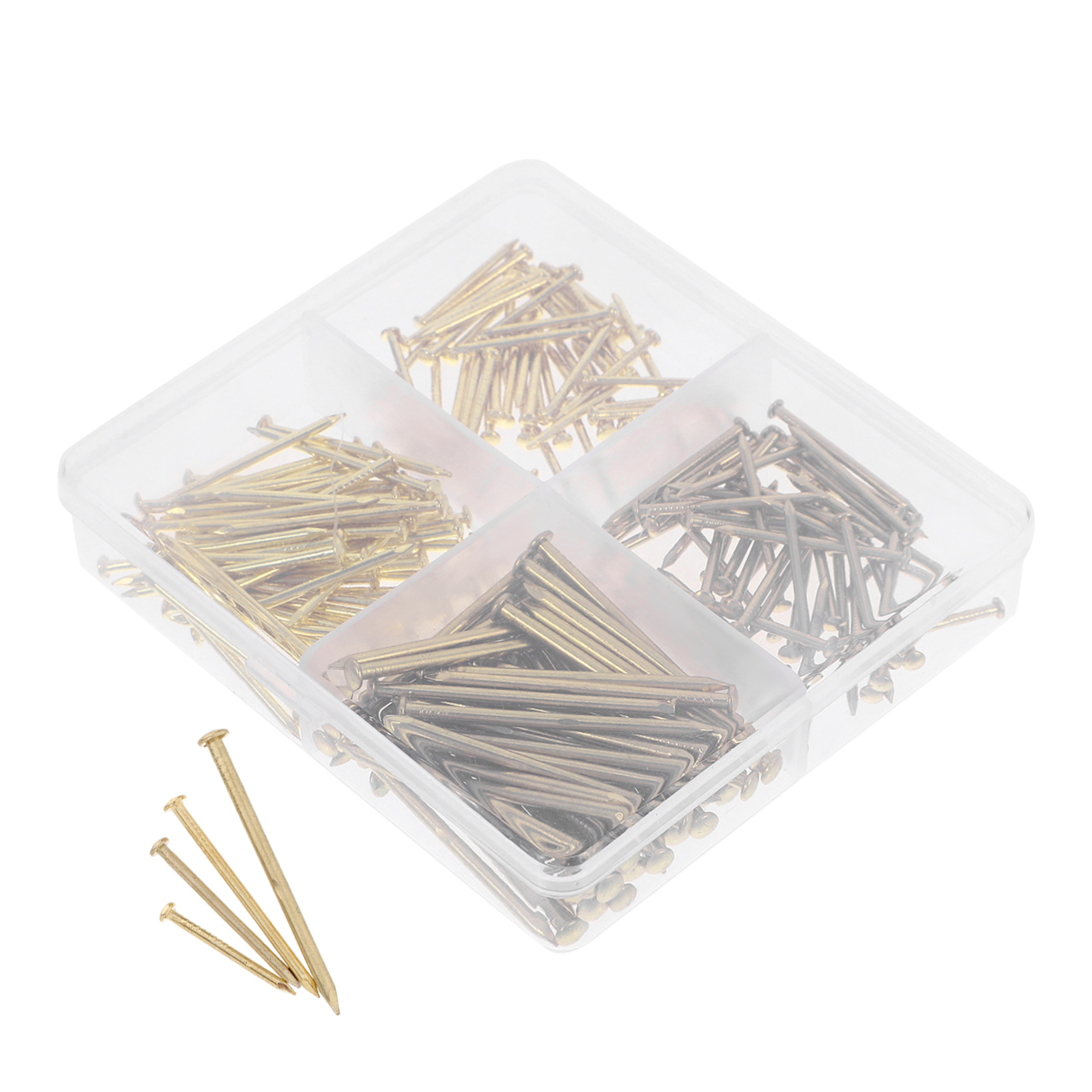 Image of 1set Assorted Hanging Nails Kit for Wall Art and Picture Frames Multi-Specification Hardware Nails for Home Projects and Crafts Finish