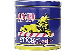 King Leo Soft Peppermint Stick Candy Gift Tin