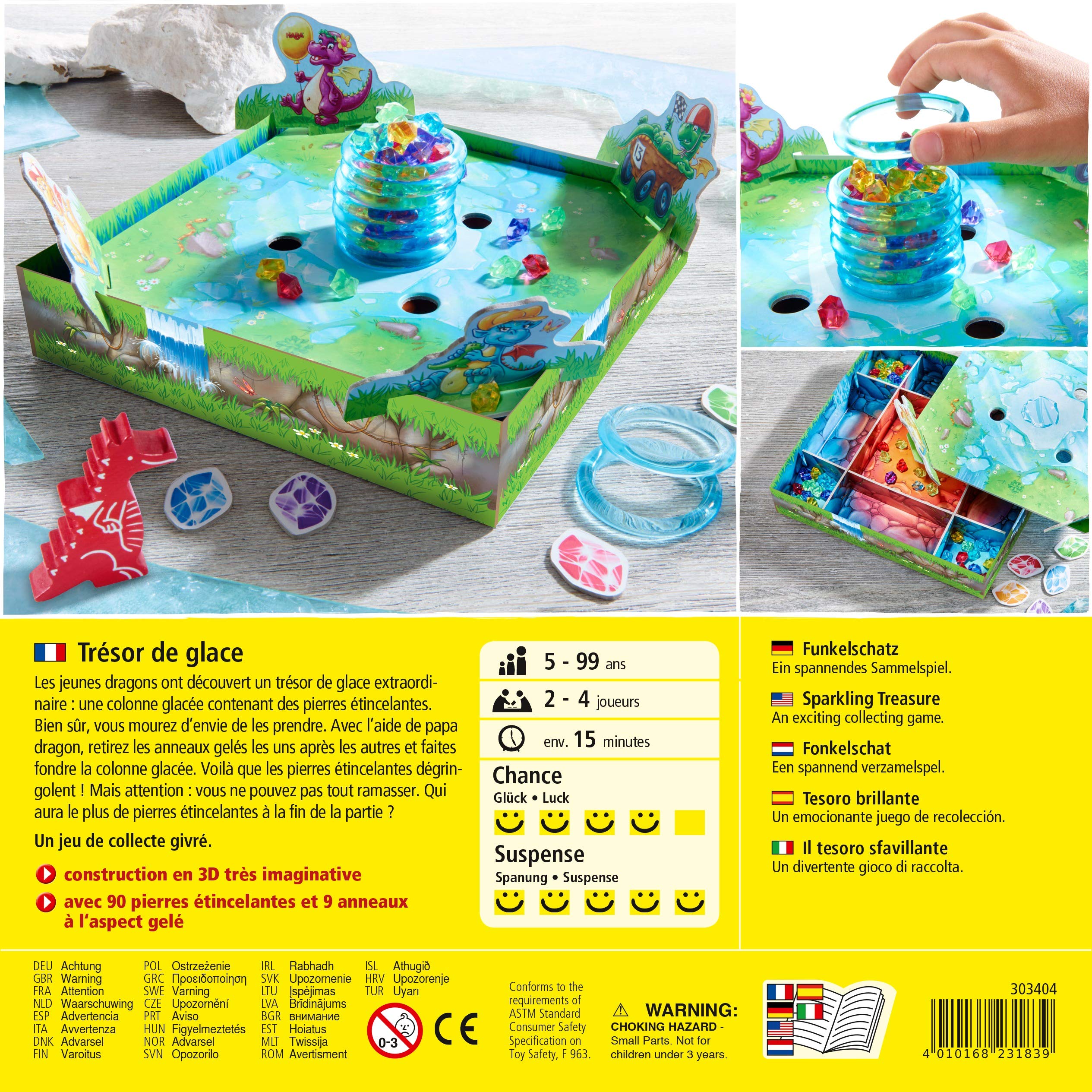 HABA- Trésor de Glace-Jeu de société d'adresse-5 Ans et Plus, 303404, Coloré