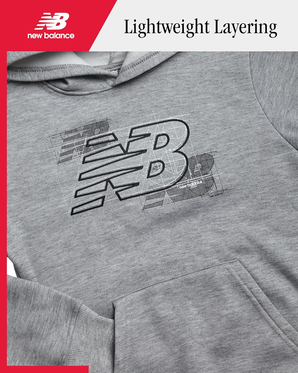 New Balance Boys Sweat Suit Set - 2 Piece Soft Fleece Pullover Hoodie & Jogger Sweatpants for Boys Tracksuit Set (8-16) - Image 3