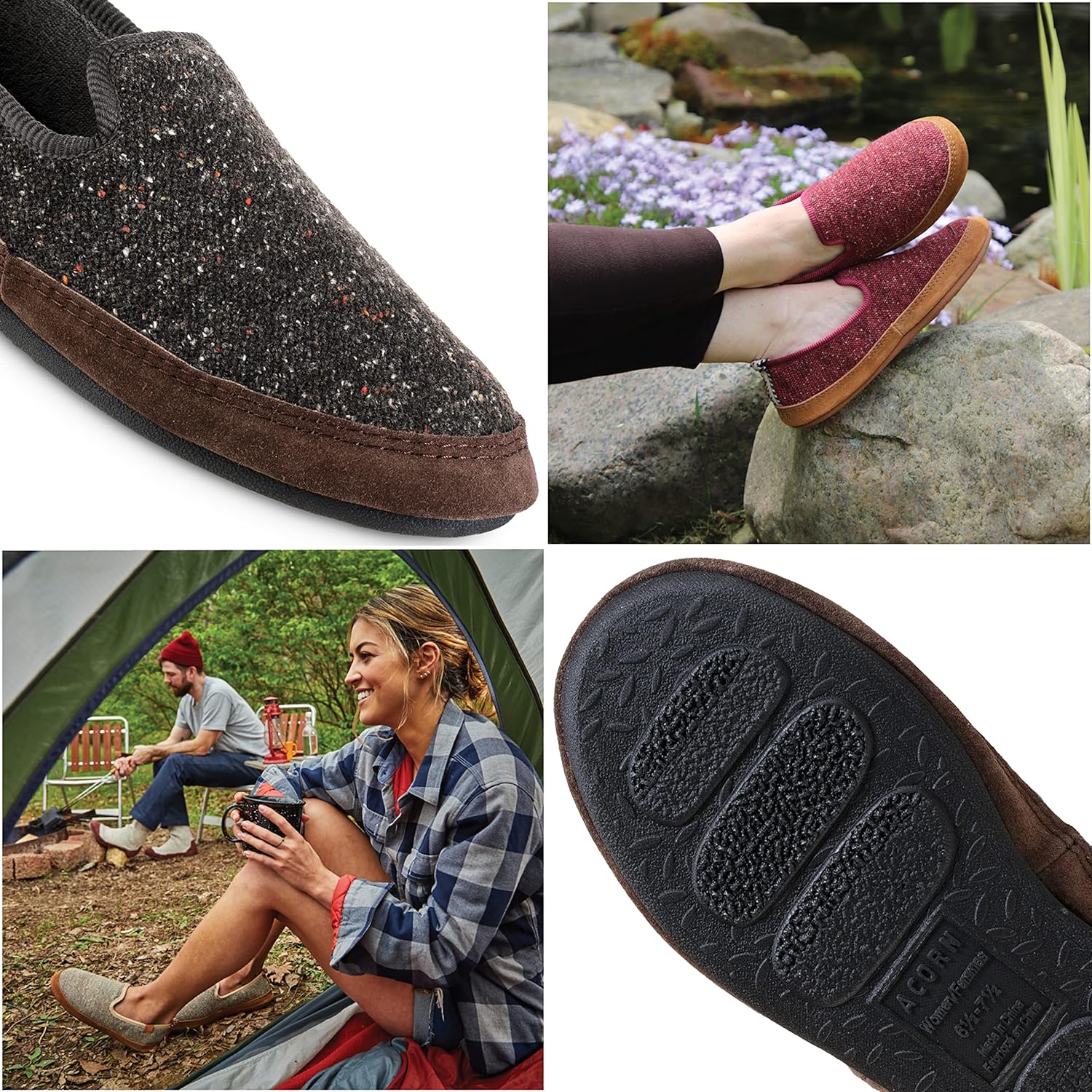 Acorn Womens Lightweight Bristol Loafer with Tweed Upper and Ultralight Cloud Cushioning - Image 2