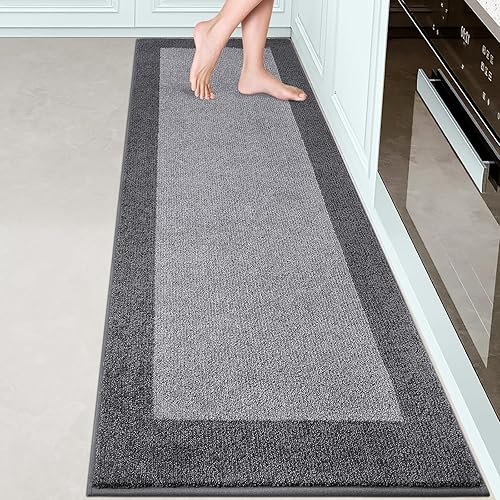 Miniatura 49 de Alfombra de cocina lavable a máquina de 24 x 36 pulgadas, tapete de cocina antideslizante para piso, alfombra de entrada absorbente para dormitorio