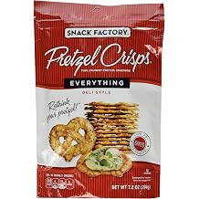 Snack Factory Pretzel Crisps Everything, 7.2-Ounce Pack of 6