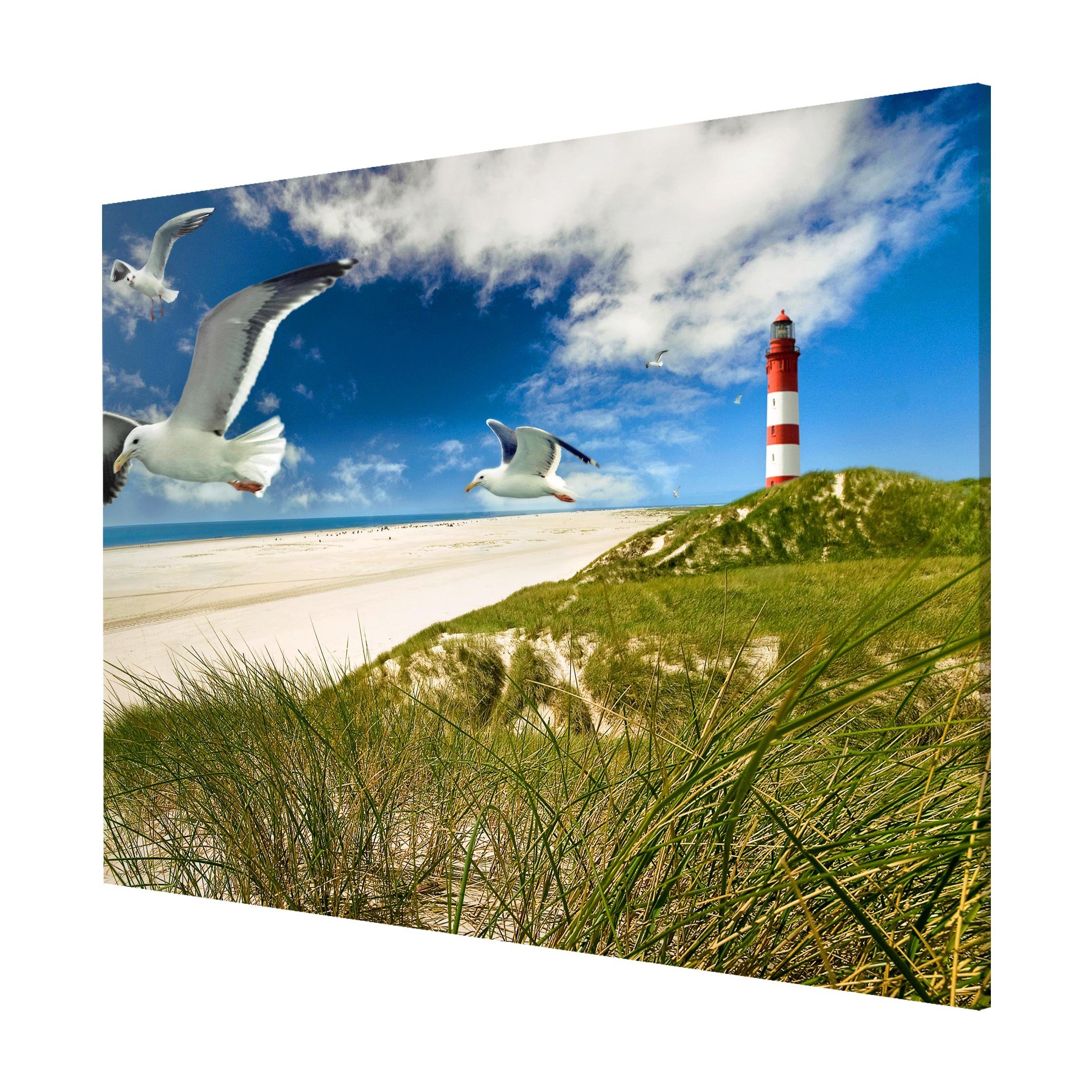 micasia Magnettafel Pinnwand für Magnete Strand Meer Natur Magnetboard - Magnetwand Made in Germany - Kunstkopie Modern Notiztafel blau Küche Flur Büro Visionboard WBMT_1965 (40x30cm)